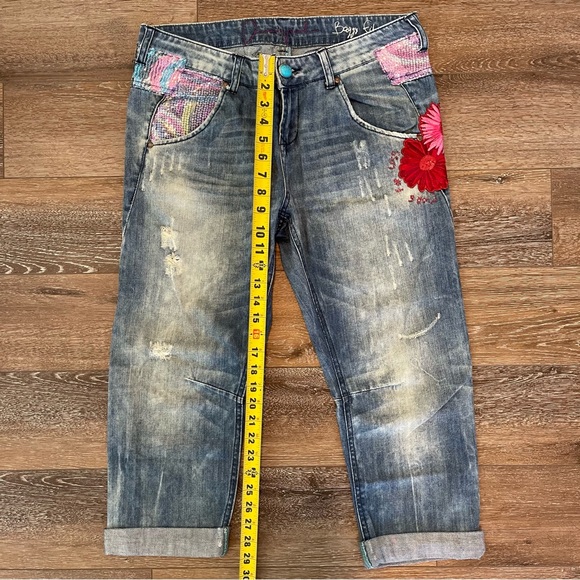 Desigual Cropped Baggy Fit Jeans - 30 - Picture 2 of 9